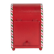 Clayre &amp; Eef | Brievenbus Rood Wit 14x13x19 cm | 6Y5800