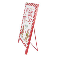 Clayre &amp; Eef | Tekstbord Wit Rood 29x16x51 cm | 6Y5801
