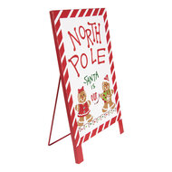 Clayre &amp; Eef | Tekstbord Wit Rood 29x16x51 cm | 6Y5801