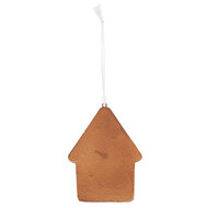 Clayre &amp; Eef | Decoratie hanger huisje Wit Bruin 8x1x10 cm | 6PR5331