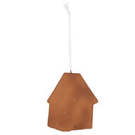 Clayre &amp; Eef | Decoratie hanger huisje Roze Groen 9x1x10 cm | 6PR5335