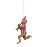 Clayre &amp; Eef | Decoratie Hanger Aap Bruin Rood 7x3x11 cm | 6PR5666
