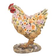 Clayre & Eef | Decoratie Beeld Kip Bruin Roze 27x16x31 cm | 6PR5113