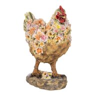 Clayre & Eef | Decoratie Beeld Kip Bruin Roze 27x16x31 cm | 6PR5113