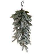 Decoratie kunsttak kerst toef nobilis sneeuw groen wit led 60cm | 408347 | Home Sweet Home