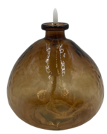 Olielamp met led verlichting bruin 20 x 17 cm | 818458 | Home Sweet Home | Stoer & Sober Woonstijl