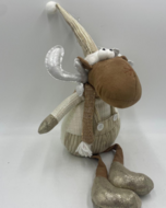 Decoratie eland knuffel goud rood wit 55cm zwiebelbeentjes | 809287 | Home Sweet Home