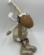 Decoratie eland knuffel goud rood wit 55cm zwiebelbeentjes | 809287 | Home Sweet Home