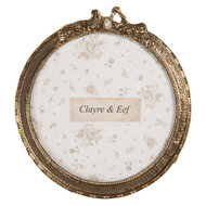 Clayre &amp; Eef | Fotolijst Goudkleurig 10x1x11 cm / &oslash; 9 cm | 2F1292
