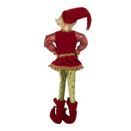 Clayre &amp; Eef | Decoratie elf Rood Groen 20x6x52 cm | 66337