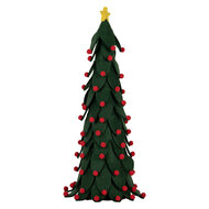 Clayre &amp; Eef | Decoratie Kerstboom Groen Rood &oslash; 15x45 cm | 66338