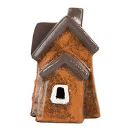 Clayre &amp; Eef | Decoratie Huisje Oranje Grijs 20x11x16 cm | 6CE2201