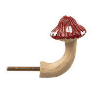 Clayre &amp; Eef | Deurknop Rood Beige 3x4x6 cm / S3 cm | 66263