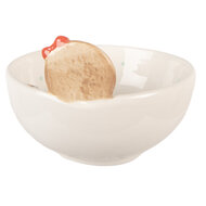Clayre &amp; Eef | Serveerschaaltje Wit Roze 18x17x12 cm / 700 ml | 6CE2216
