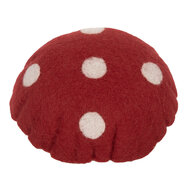 Clayre &amp; Eef | Vilten Paddenstoel Rood Bruin 14x14x17 cm | 66303