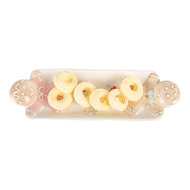 Clayre &amp; Eef | Serveerschaal Wit Bruin 31x10x5 cm | 6CE2224