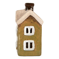 Clayre &amp; Eef | Decoratie Huisje Groen Beige 11x7x13 cm | 6CE2188