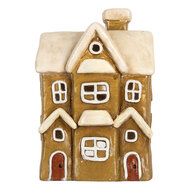 Clayre &amp; Eef | Decoratie Huis Bruin Beige 23x15x33 cm | 6MG0123