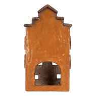 Clayre &amp; Eef | Decoratie Huisje Oranje Grijs 20x15x34 cm | 6MG0124