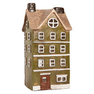Clayre &amp; Eef | Decoratie Huis Groen Beige 20x17x39 cm | 6MG0125