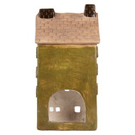 Clayre &amp; Eef | Decoratie Huis Groen Beige 20x17x39 cm | 6MG0125
