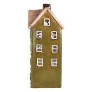Clayre &amp; Eef | Decoratie Huis Groen Beige 20x17x39 cm | 6MG0125