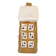Clayre &amp; Eef | Decoratie Huisje Bruin Beige 12x8x19 cm | 6CE2194
