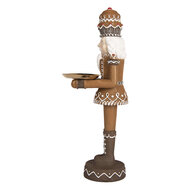 Clayre & Eef | Kerstdecoratie Notenkraker Bruin 18x15x40 cm | 6PR5400