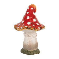 Clayre &amp; Eef | Decoratie Paddenstoel Rood Wit 11x11x16 cm | 6CE2205