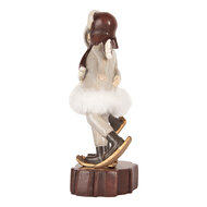 Clayre & Eef | Kerstdecoratie Kinderen Grijs Bruin 15x7x18 cm | 6PR5405