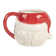Clayre &amp; Eef | Mok Rood Wit 16x12x11 cm / 550 ml | 6CEMU0197