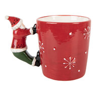 Clayre & Eef | Mok Rood 15x10x11 cm / 400 ml | 6CEMU0200R