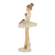 Clayre &amp; Eef | Decoratie Ballerina Wit Beige &oslash; 10x24 cm | 6PR5643