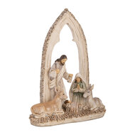 Clayre & Eef | Kerstdecoratie Kerstgroep Beige Bruin 18x7x22 cm | 6PR5645
