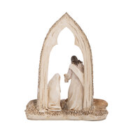 Clayre & Eef | Kerstdecoratie Kerstgroep Beige Bruin 18x7x22 cm | 6PR5645