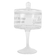 Clayre & Eef | Voorraadpot Deksel Transparant ø 13x24 cm | 6GL5211