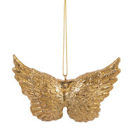 Clayre & Eef | Decoratie Hanger Vleugels Goudkleurig 10x2x7 cm | 6PR5640
