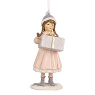 Clayre & Eef | Decoratie hanger Kind Roze 5x5x11 cm | 6PR5654
