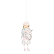 Clayre &amp; Eef | Decoratie hanger Kind Roze Groen 5x4x11 cm | 6PR5659