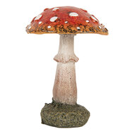 Clayre &amp; Eef | Decoratie Paddenstoel Rood Wit &oslash; 9x12 cm | 6PR5743