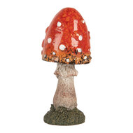 Clayre &amp; Eef | Decoratie Paddenstoel Rood Wit &oslash; 4x8 cm | 6PR5745
