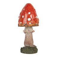 Clayre &amp; Eef | Decoratie Paddenstoel Rood Wit &oslash; 4x8 cm | 6PR5745