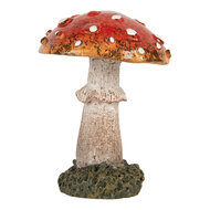 Clayre &amp; Eef | Decoratie Paddenstoel Rood Wit &oslash; 6x8 cm | 6PR5746