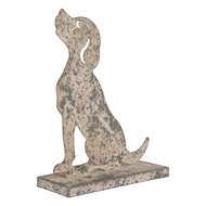 Clayre &amp; Eef | Decoratie Hond Grijs Beige 20x8x24 cm | 6Y5829