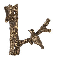 Clayre & Eef | Wandhaak Goudkleurig 9x4x9 cm | 6Y5885