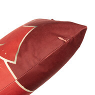 Clayre &amp; Eef | Kussenhoes Rood Goudkleurig 45x45 cm | KT021.435