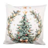 Clayre & Eef | Kussenhoes Beige Groen 45x45 cm | KT021.438