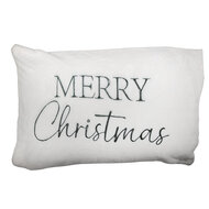 Clayre & Eef | Kussenhoes Wit Groen 35x50 cm | KT036.055