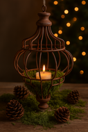 Ornament decoratief roest bruin hang draadbal 26 cm | 97733 | Home Sweet Home | Stoer & Sober Woonstijl