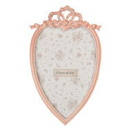 Clayre &amp; Eef | Fotolijst Roze Wit 11x2x19 cm / 10x15 cm | 2F1299